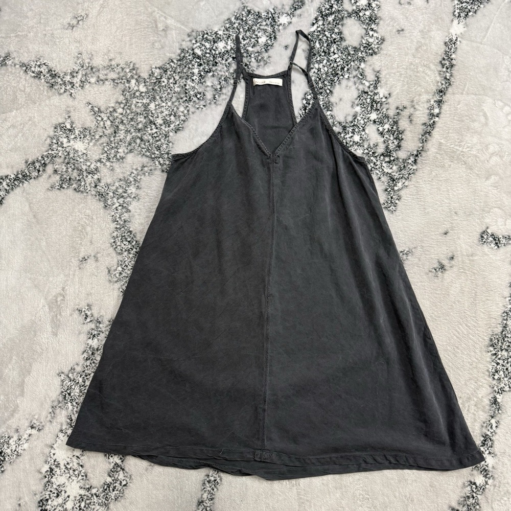 BeCool Tencel Swing Dress Womens L Gray Sleeveless Trapeze‎ Casual Flowy